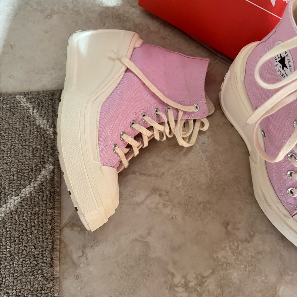 Converse Women's Lilac High-Top Platform Sneakers - Picture 6 of 12